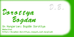 dorottya bogdan business card