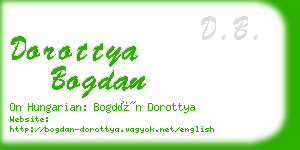 dorottya bogdan business card